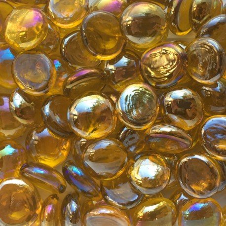 Glasnuggets 16-20mm  Diamant Gelb