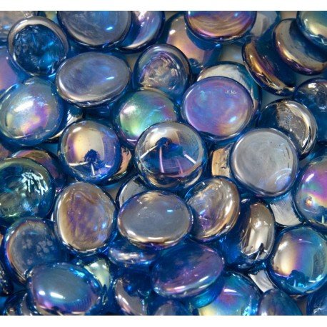 Verre Mosaique - glass mosaic -Glasmosaik-glasmozaïek-Glasdruppels 16-20mm Diamantturkoois - mosaicshop