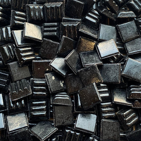 Glasmozaiek 10mm Zwart