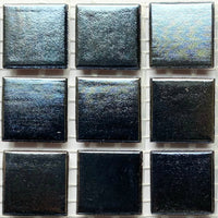 Verre Mosaique - glass mosaic -Glasmosaik-glasmozaïek-Glasmozaiek Iriserend 20mm Zwart - mosaicshop