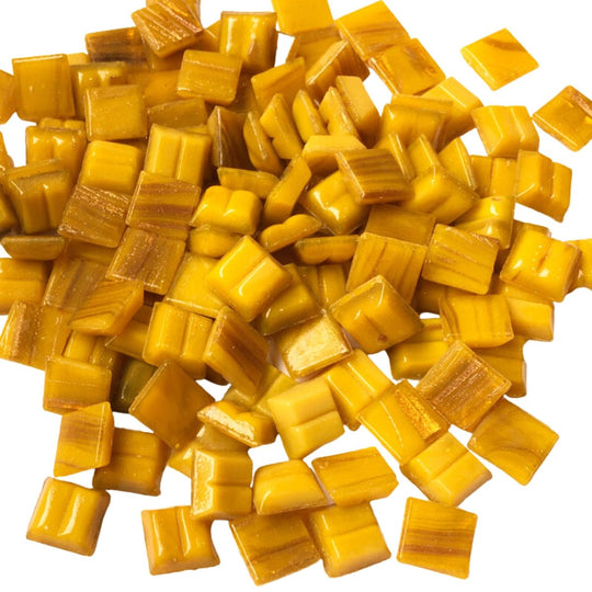 Glasmosaik Gold 10mm  Ocker