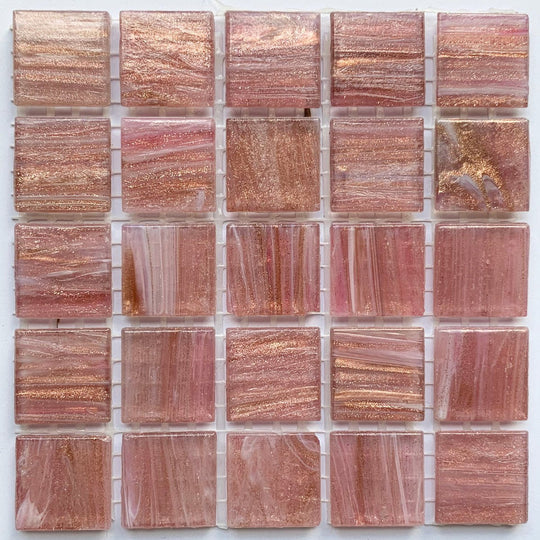 Glasmozaiek met Goud Dooradert 20mm Lippenstift