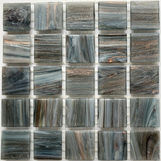 Glasmozaiek met Goud Dooradert 20mm Nachtnevel