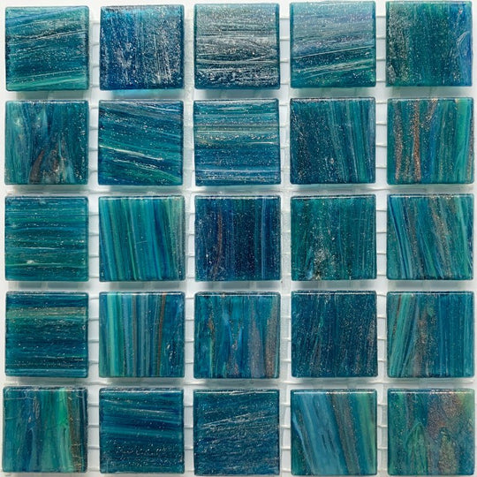 Glasmozaiek met Goud Dooradert 20mm Paradijs