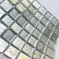Verre Mosaique - glass mosaic -Glasmosaik-glasmozaïek-Glasmozaiek Spiegel 20mm Zilver - mosaicshop