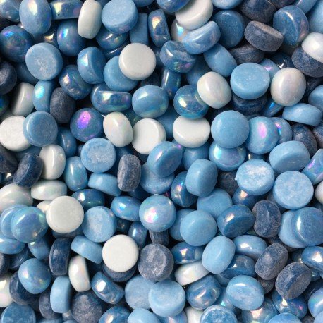 Glasrunden 12mm  Türkis-Mix