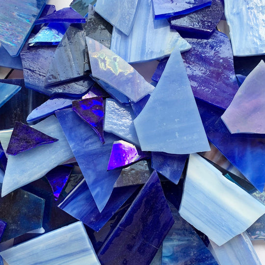 Chutes de verre  Vitraux Opus Mélange Bleu