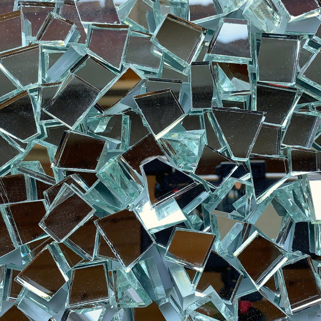 Verre Mosaique - glass mosaic -Glasmosaik-glasmozaïek-Glastegel met Spiegel - mosaicshop