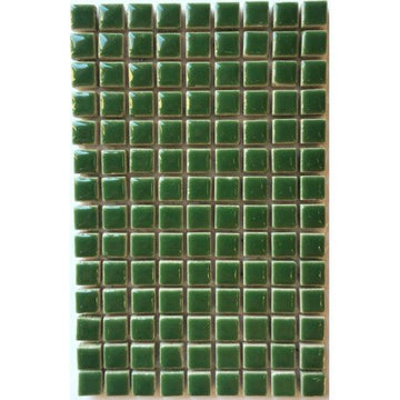 Verre Mosaique - glass mosaic -Glasmosaik-glasmozaïek-Keramiek 10mm Groen - mosaicshop