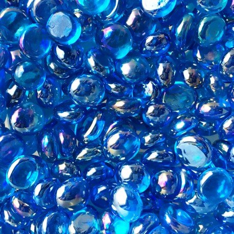 Verre Mosaique - glass mosaic -Glasmosaik-glasmozaïek-Mini Glasdruppels 9-13mm Diamantturkoois - mosaicshop