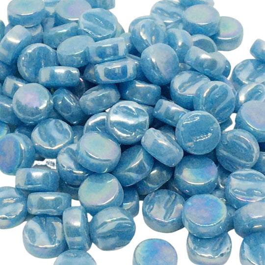Mini Rondjes Parelmoer 8mm Blauw Meer