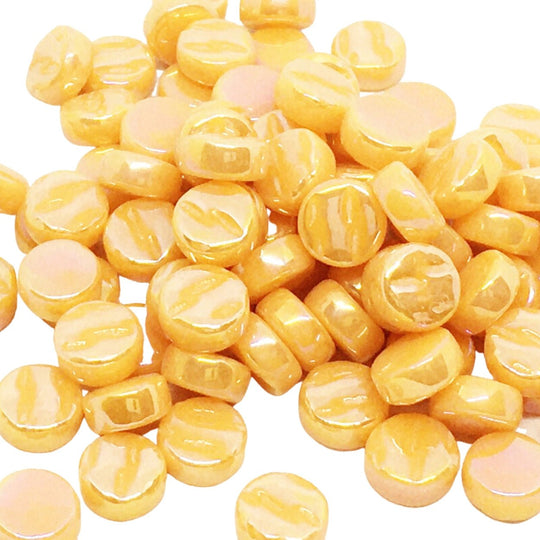 Mini Rondjes Parelmoer 8mm Opaaloranje