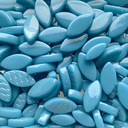 Ottoman Bloemblaadjes Blauw Meer