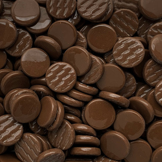 Glas-Pastillen 18mm  Braun