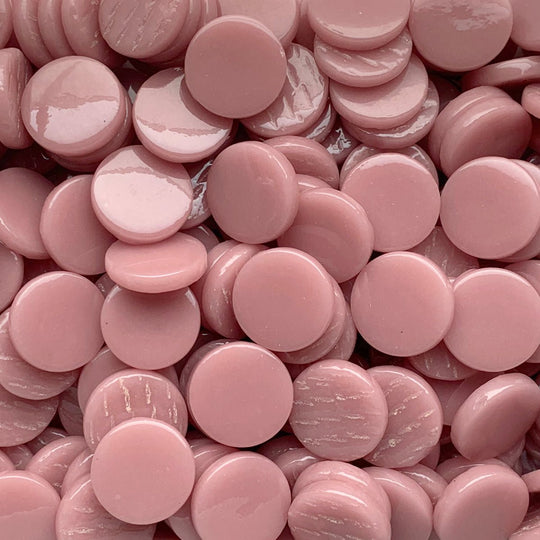 Glas-Pastillen 18mm  Dunkelrosa
