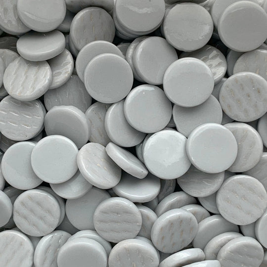Glas-Pastillen 18mm  Hellgrau