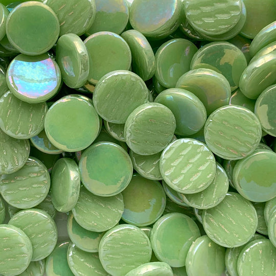 Glas-Pastillen Perle 18mm  Mintgrün 