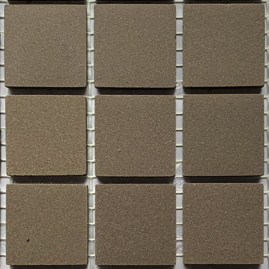 Winckelmans Anthracite – pastilhas de mosaico mates de 20x20 mm sobre rede