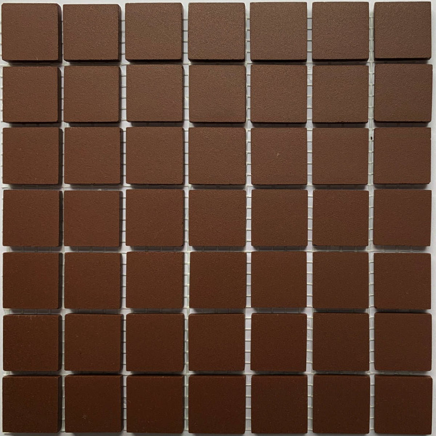 Winckelmans Brun – tessere di mosaico opache da 20x20 mm su rete