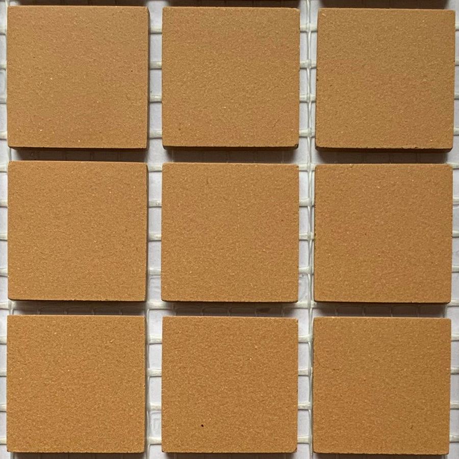 Winckelmans Caramel – matte Mosaikfliesen im Format 20x20 mm auf Netz