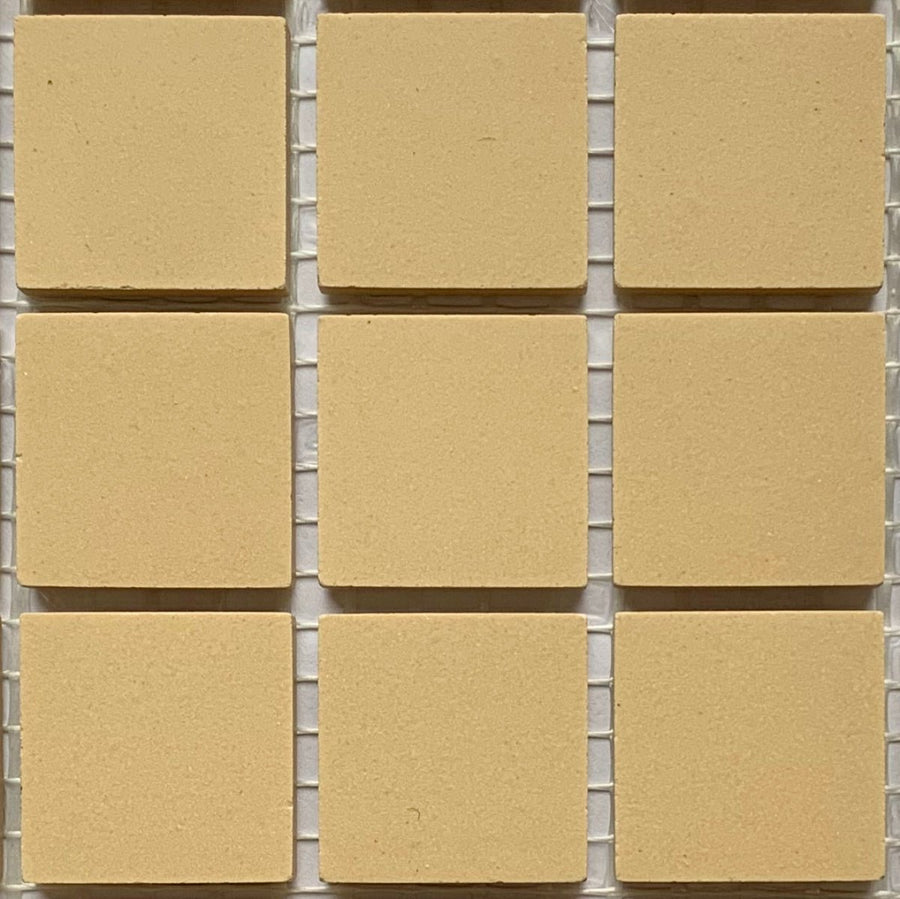 Winckelmans Cognac – matte Mosaikfliesen im Format 20x20 mm auf Netz