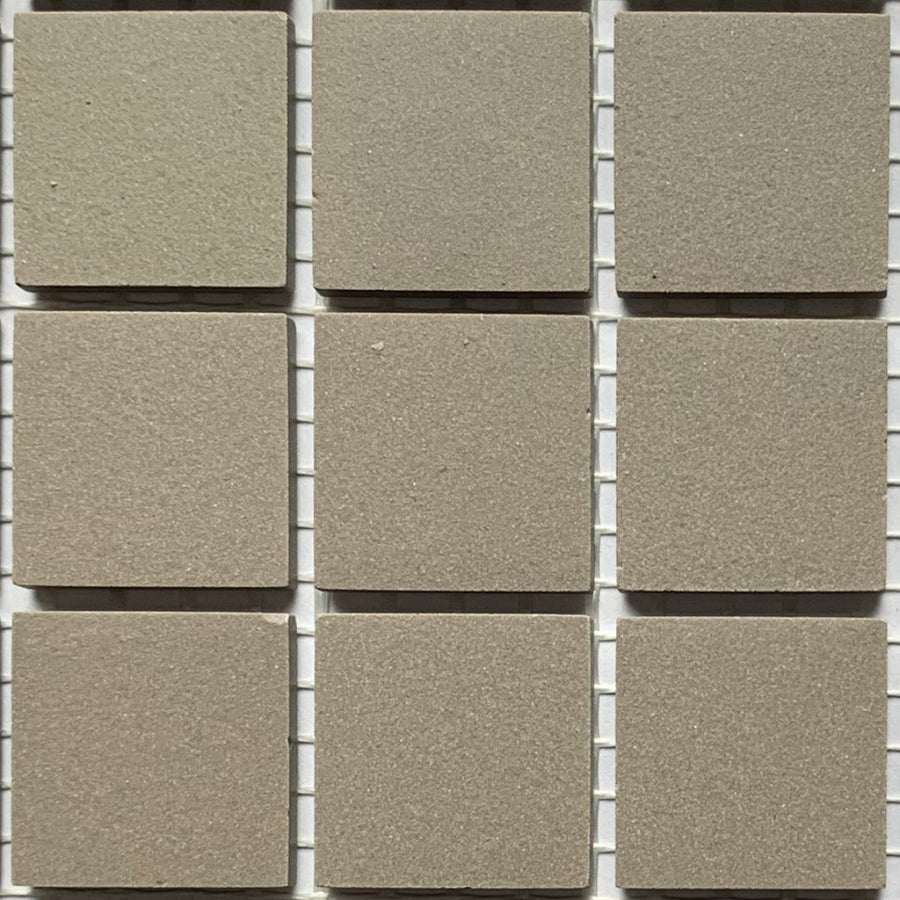 Winckelmans Gris – teselas de mosaico mates de 20x20 mm sobre malla