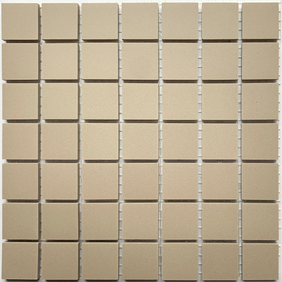 Winckelmans Linen – teselas de mosaico mates de 20x20 mm sobre malla