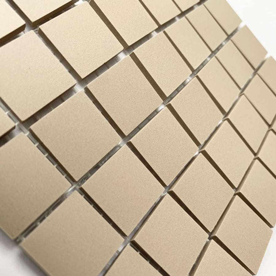 Winckelmans Linen – teselas de mosaico mates de 20x20 mm sobre malla