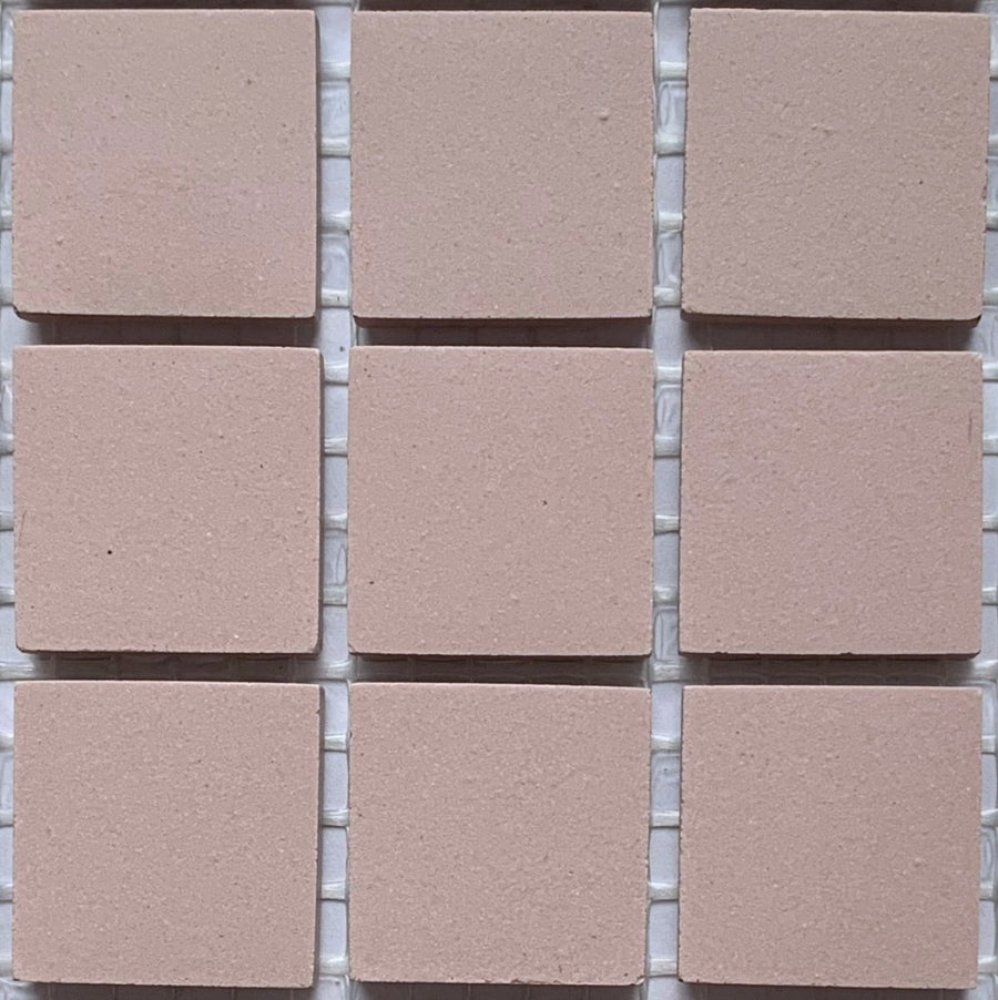 Winckelmans Rose – pastilhas de mosaico mates de 20x20 mm sobre rede