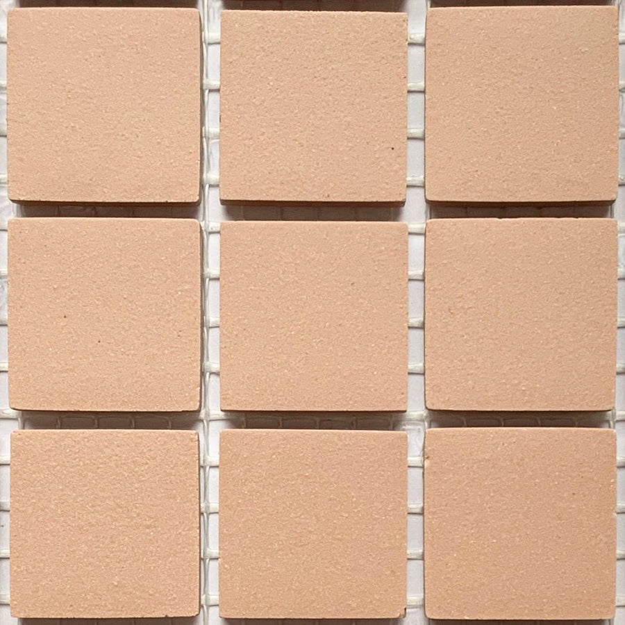 Winckelmans Vieux Rose – teselas de mosaico mates de 20x20 mm sobre malla