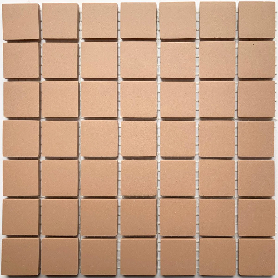 Winckelmans Vieux Rose – teselas de mosaico mates de 20x20 mm sobre malla