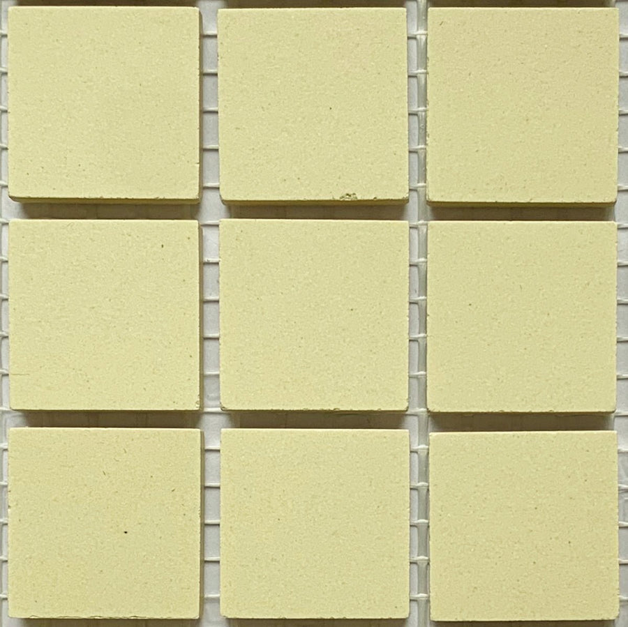 Winckelmans Vanille – teselas de mosaico mates de 20x20 mm sobre malla