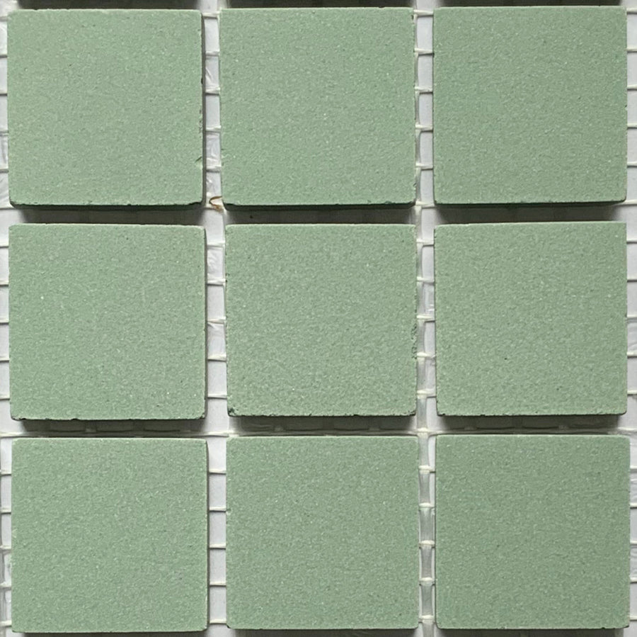 Winckelmans Vert Pale – tessere di mosaico opache da 20x20 mm su rete
